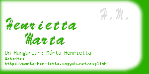 henrietta marta business card